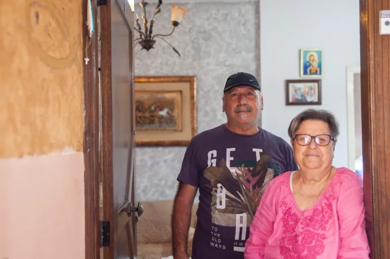 Chadi’s parents Sabah and Hala [Tessa Fox/Al Jazeera]